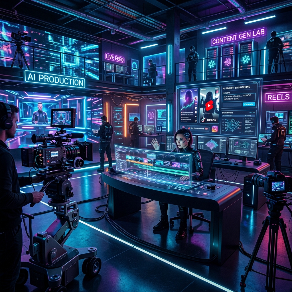 AI Media Production Studio Table View